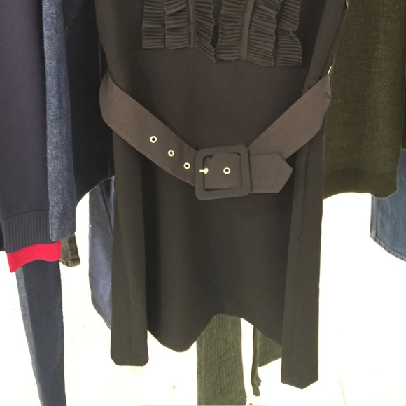 Sandro Paris Mini Dress w/Belt Black Ruffle  (Size 1 / US 0-2) - Picture 11 of 11